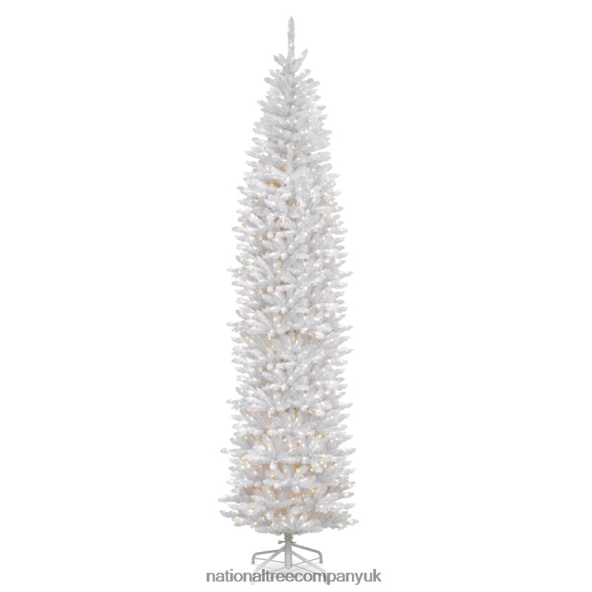 Trees | National Tree Company Artificial Pre-Lit Slim Christmas Tree White Kingswood Fir White Lights Includes Stand 12 Feet F2L4F192
